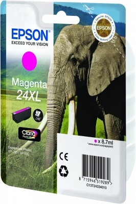 EPSON Tinte Singlepack Magenta 24XL Claria Photo HD (C13T24334010)