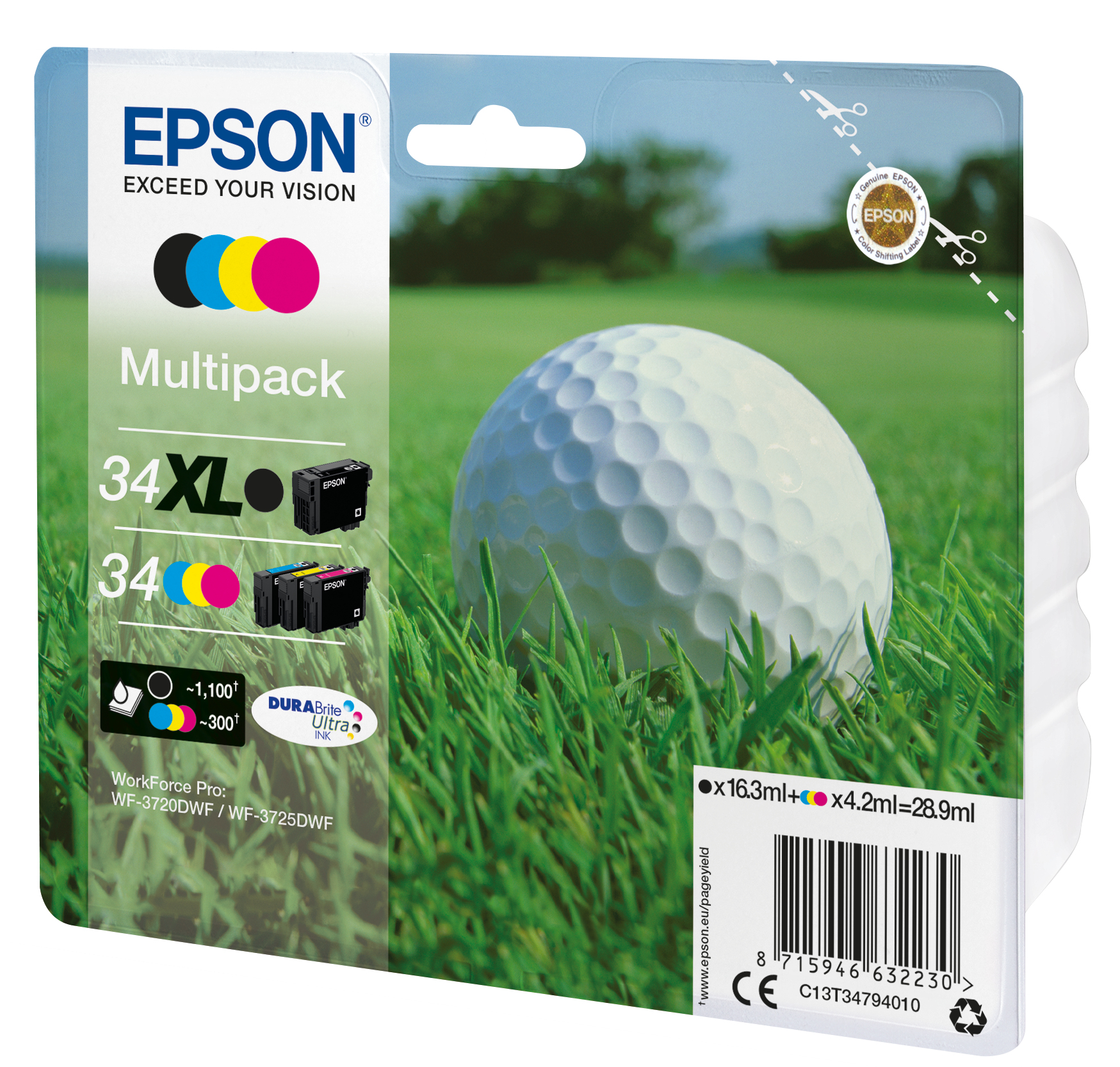 Epson Tintenpatrone Epson T3479 cyan, gelb, magenta, schwarz