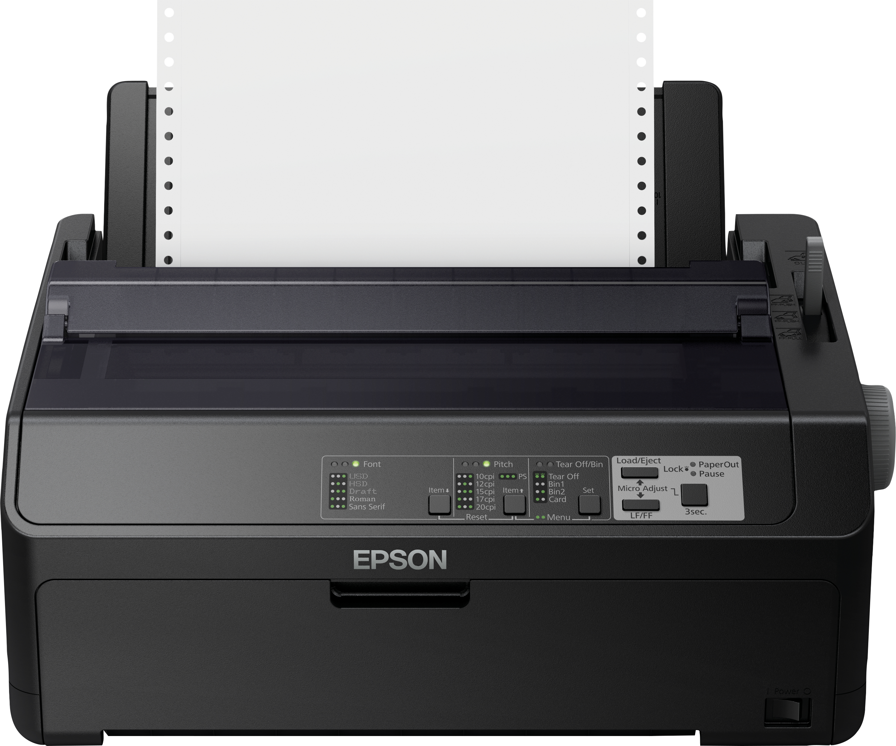 Epson FX 890IIN - Drucker - s/w - Punktmatrix - Rolle (21,6 cm), JIS B4, 254 mm (Breite) - 240 x 144 dpi - 9 Pin - bis zu 738 Zeichen/Sek. - parallel, USB 2.0, LAN (C11CF37403A0)