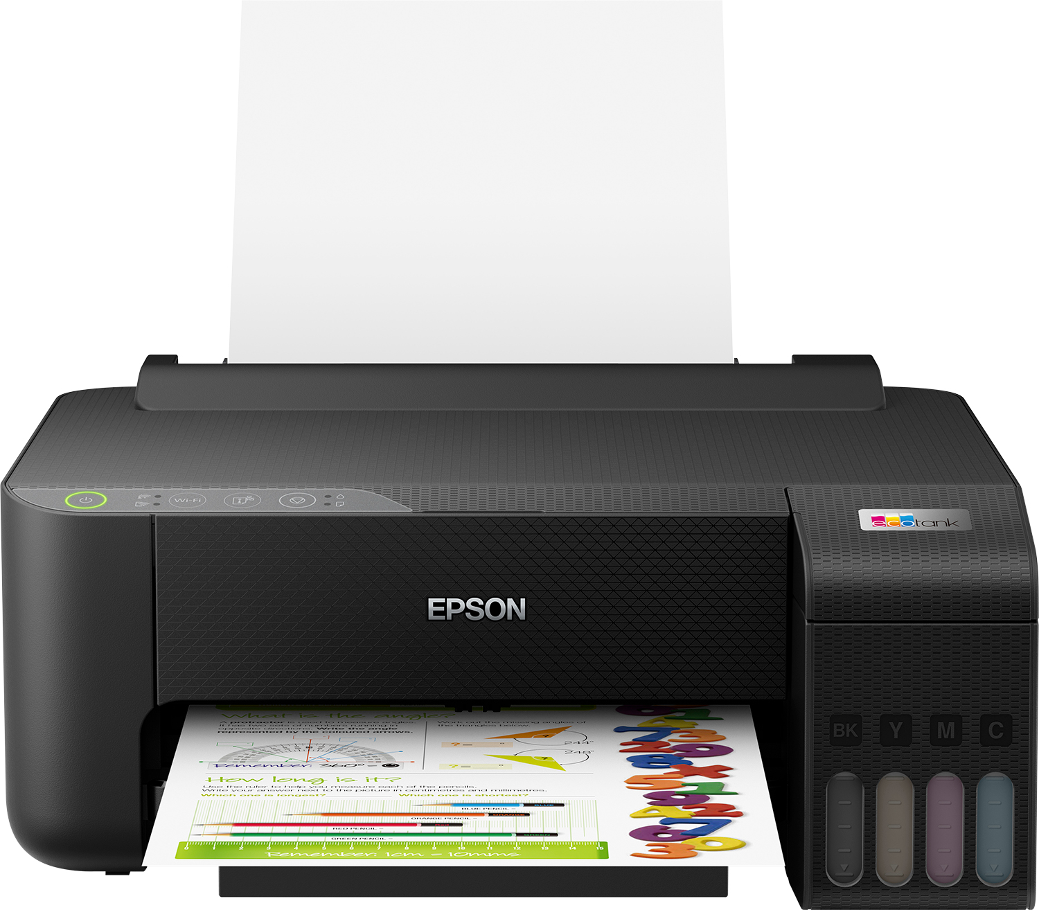 Epson EcoTank ET-1810 - Drucker - Farbe - Tintenstrahl - nachfüllbar - A4 - 5760 x 1440 dpi - bis zu 10 Seiten/Min. (einfarbig)/bis zu 5 Seiten/Min. (Farbe) - Kapazität: 100 Blätter - USB, Wi-Fi - Schwarz
