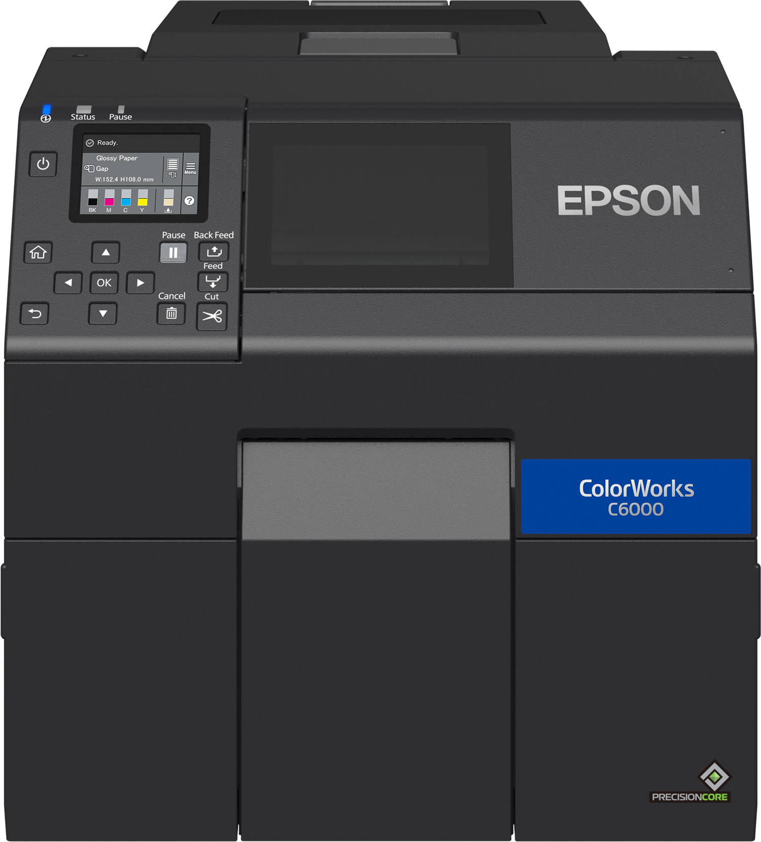 Epson ColorWorks CW-C6000Ae - Etikettendrucker - Farbe - Tintenstrahl - Rolle (11,2 cm) - 1200 x 1200 dpi - bis zu 119 mm/Sek. (einfarbig)/ bis zu 119 mm/Sek. (Farbe) - USB 2.0, LAN, USB 2.0-Host - Cutter