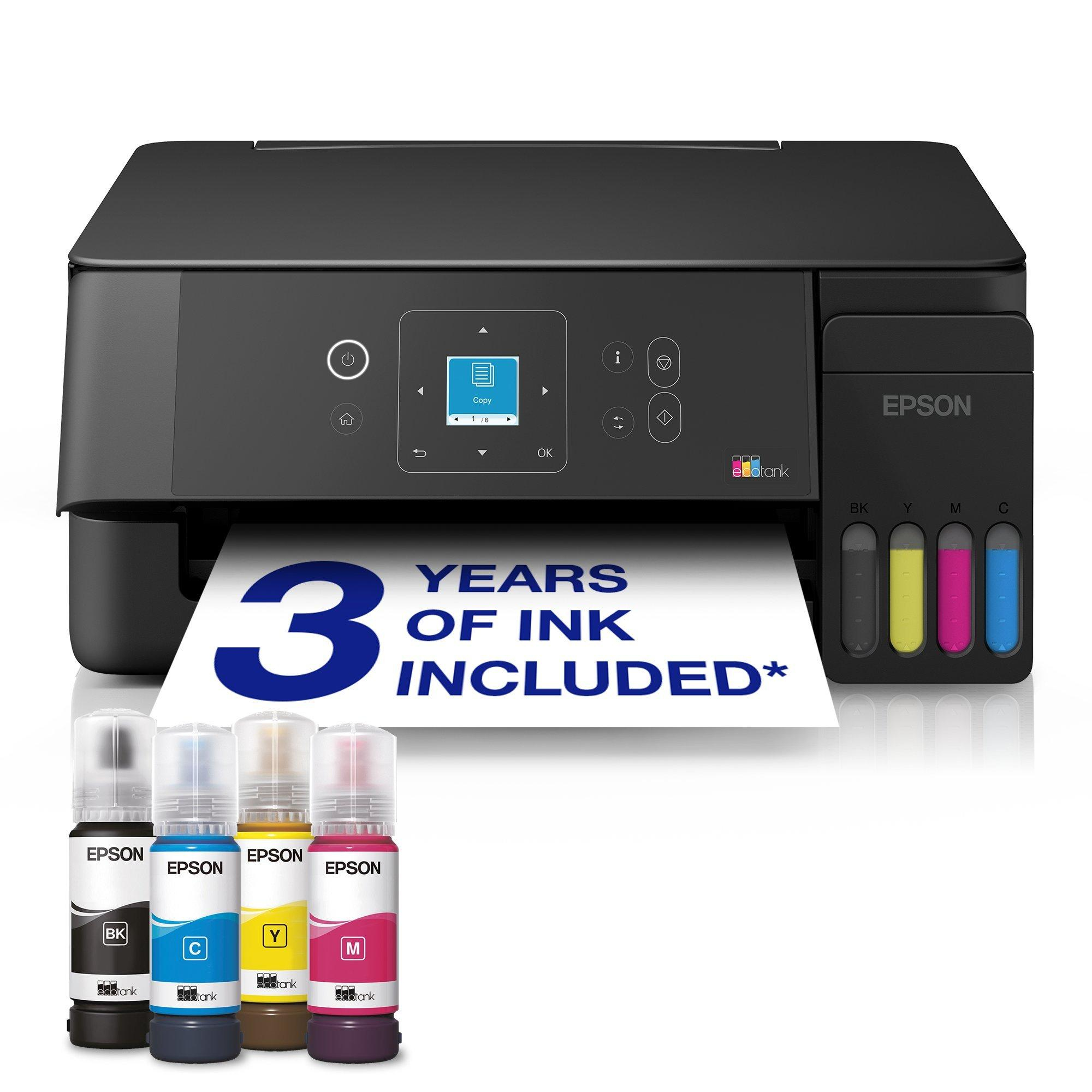 Epson EcoTank ET-2921, Schwarz Multifunktionsdrucker (Tintenstrahldrucker, 3-in-1, Drucker, Scanner, Kopierer, WLAN, USB, AirPrint, Duplex, A4)