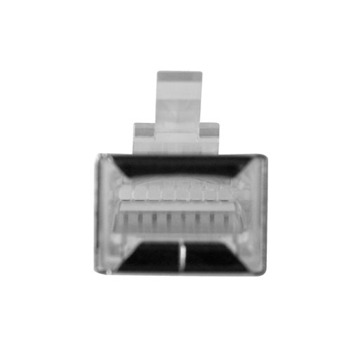 ACT RJ45 (8P/8C) shielded modulaire connector for round cable with solid conductors. Suitable for: Solid cable Rj45 plug cat3 shielded round (TD108B)