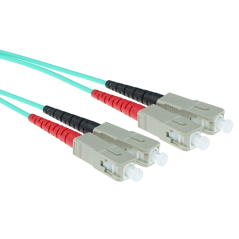 ACT 10 meter LSZH Multimode 50/125 OM3 fiber patch cable duplex with SC connectors. Sc-sc 50/125 om3 dup 10.00m (RL3610)