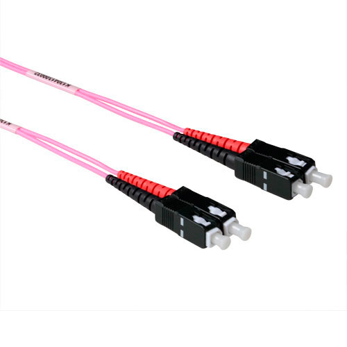 ACT 20 meter LSZH Multimode 50/125 OM4 fiber patch cable duplex with SC connectors. Sc-sc 50/125 om4 dup 20.00m (RL3720)
