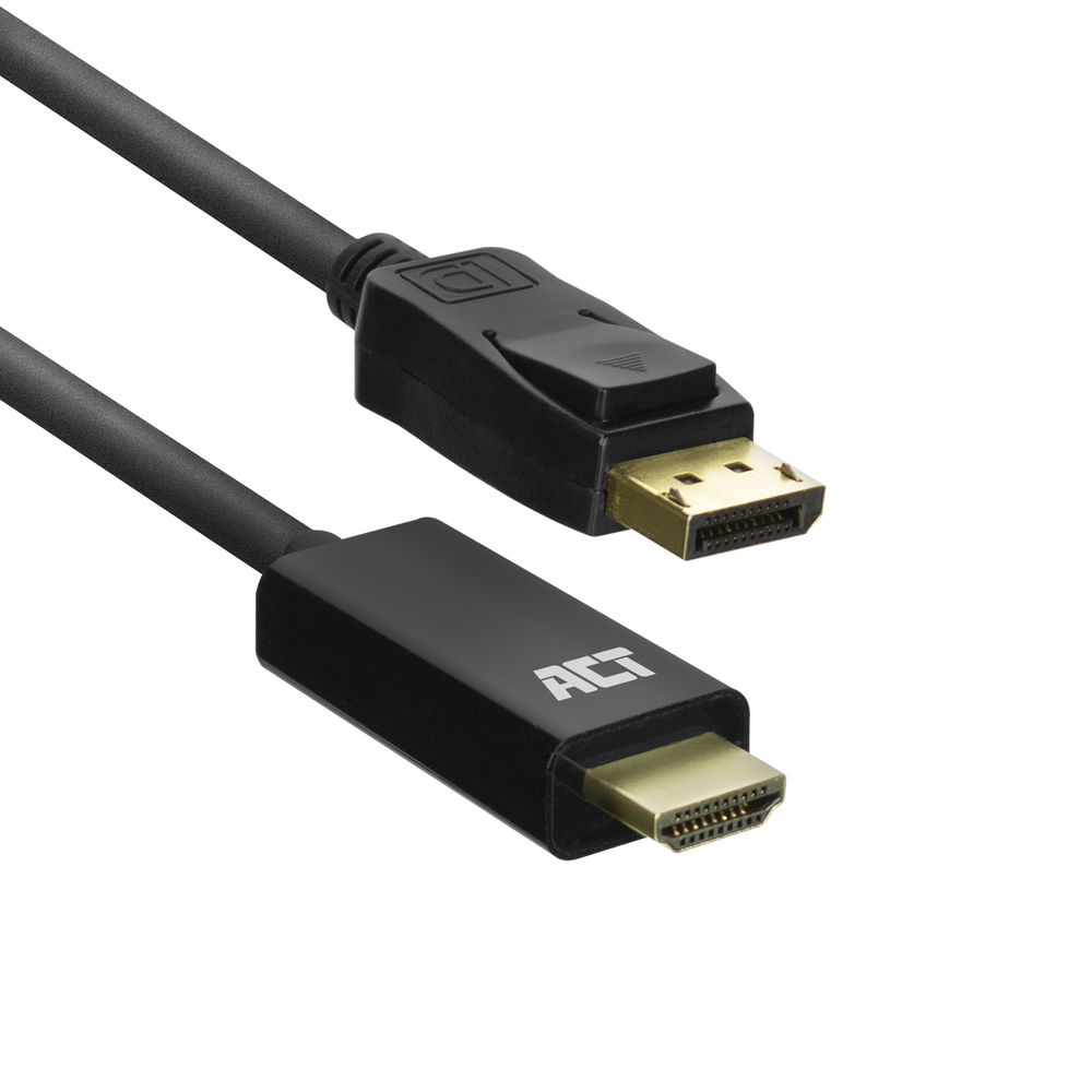 ACT AC7550 Videokabel-Adapter 1,8 m DisplayPort HDMI Typ A (Standard) Schwarz (AC7550)