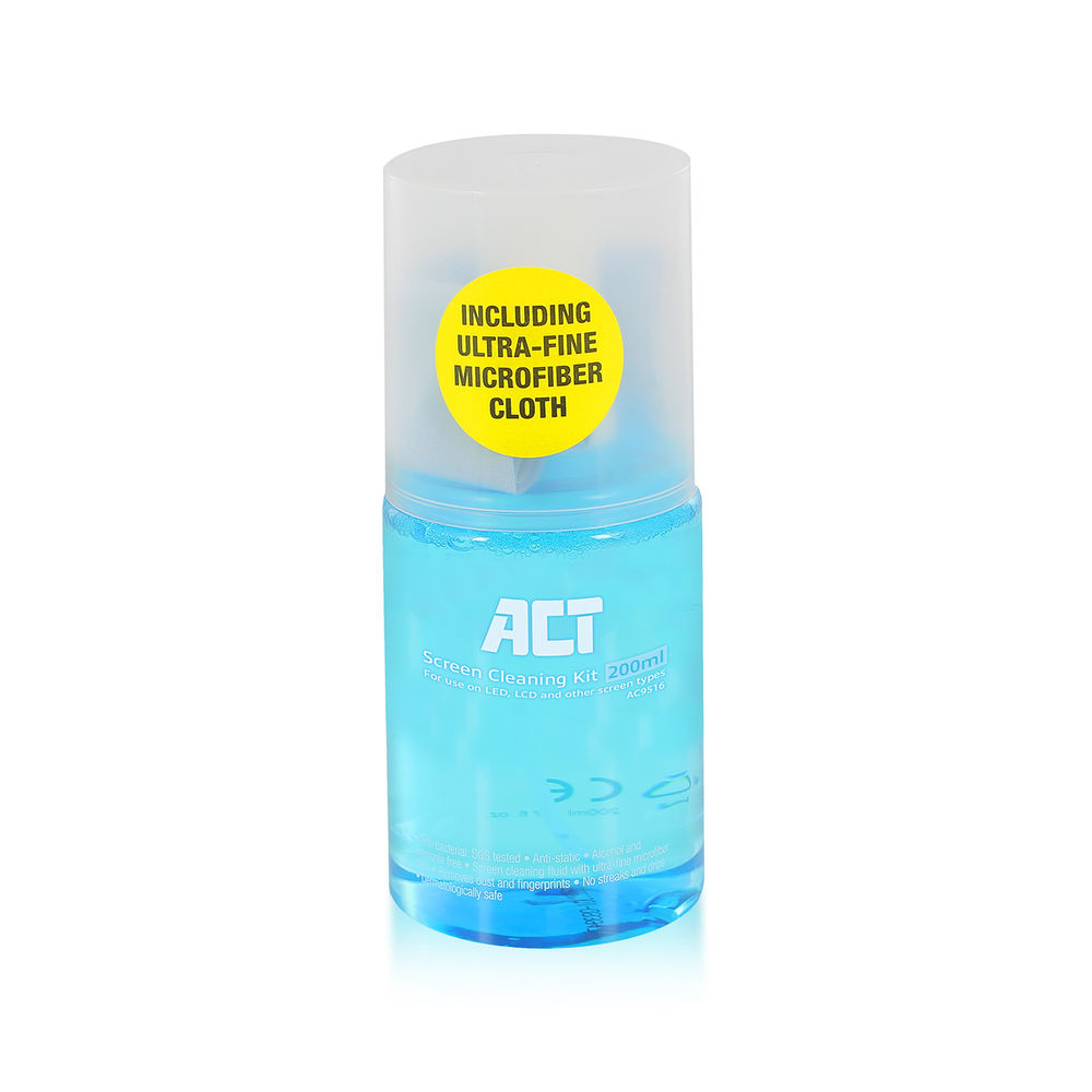 ACT AC9516 Reinigungskit LCD/LED/Plasma - LCD / TFT / Plasma - Bildschirme/Kunststoffe Gerätereinigungsspray 200 ml (AC9516)