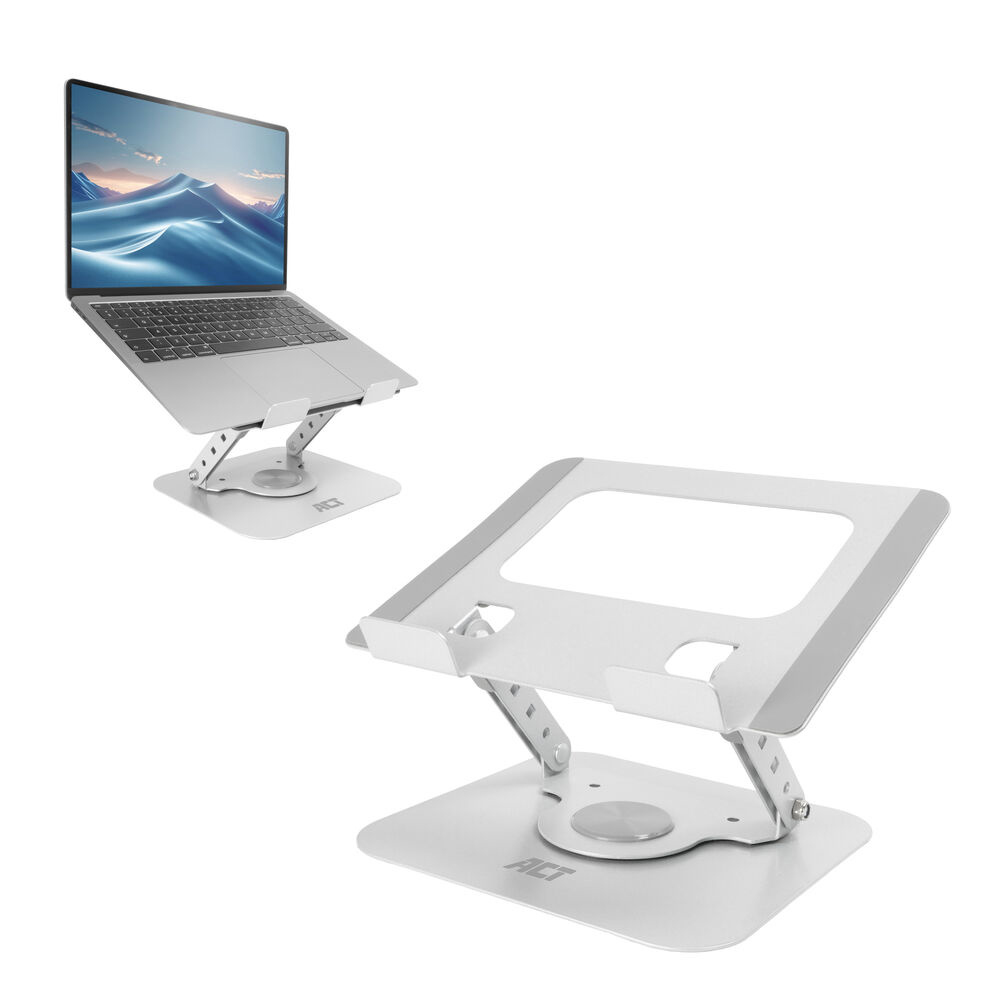 ACT Laptop stand 360? rotatable, stepless height adjustable, ACT Essentials (AC8136)