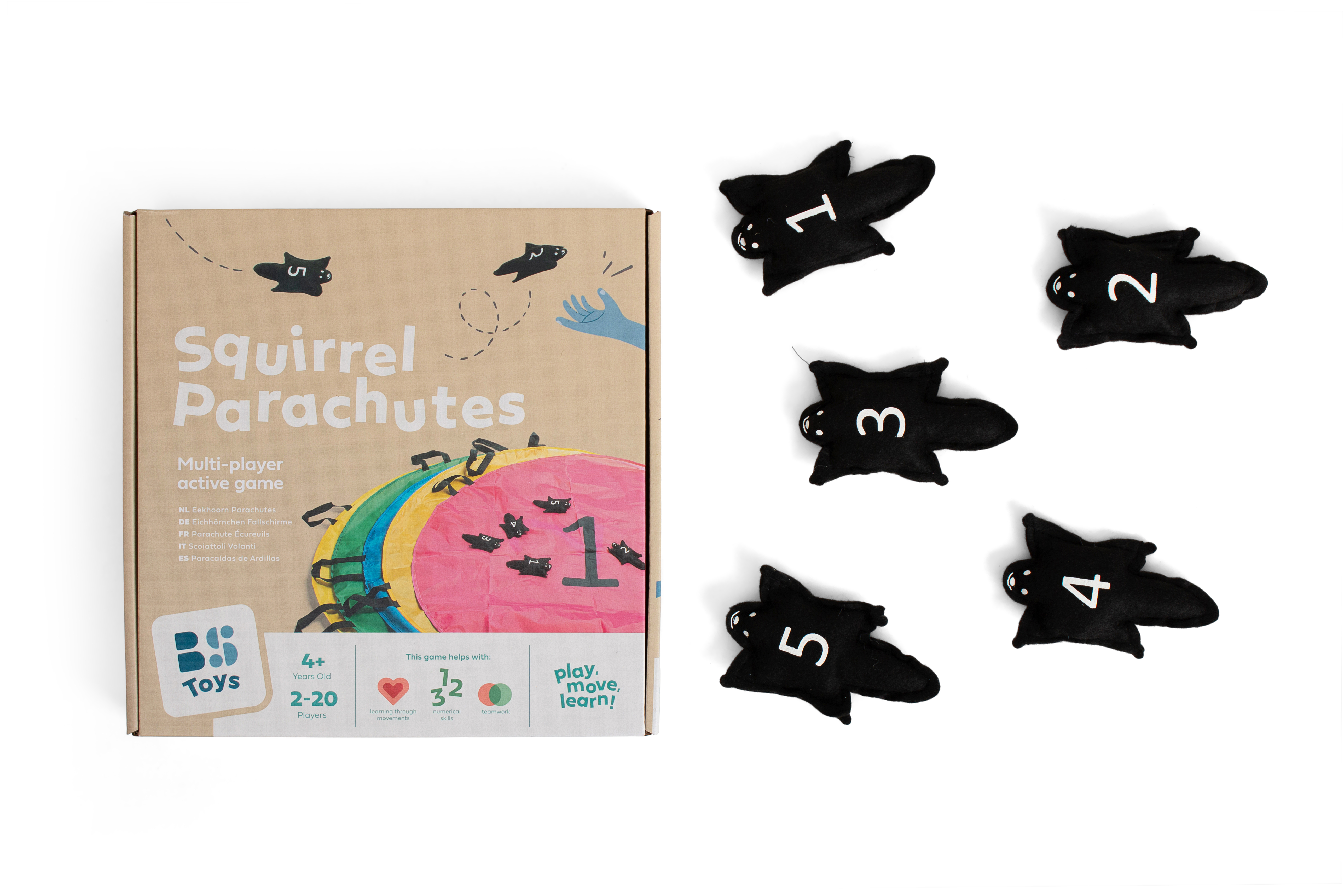 BS Toys Wurfspiel "Squirrel Parachutes"