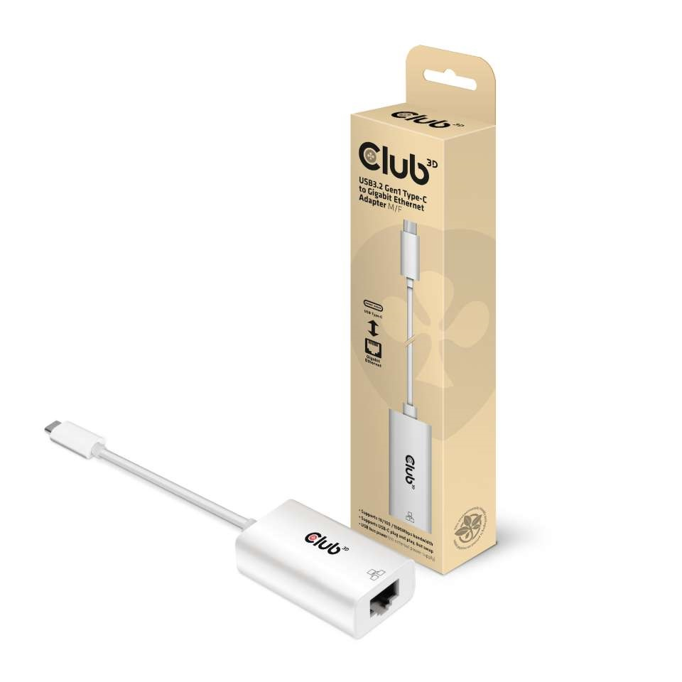 Club 3D CAC-1519 - Netzwerkadapter - USB-C 3.2 Gen 1 - Gigabit Ethernet