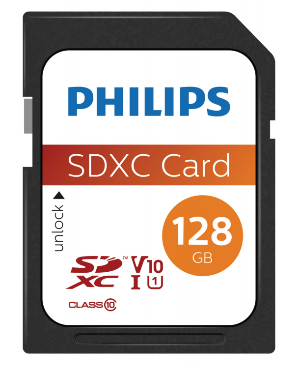 Philips SD SDXC Card 128GB Card Class 10 (FM12SD55B/00)