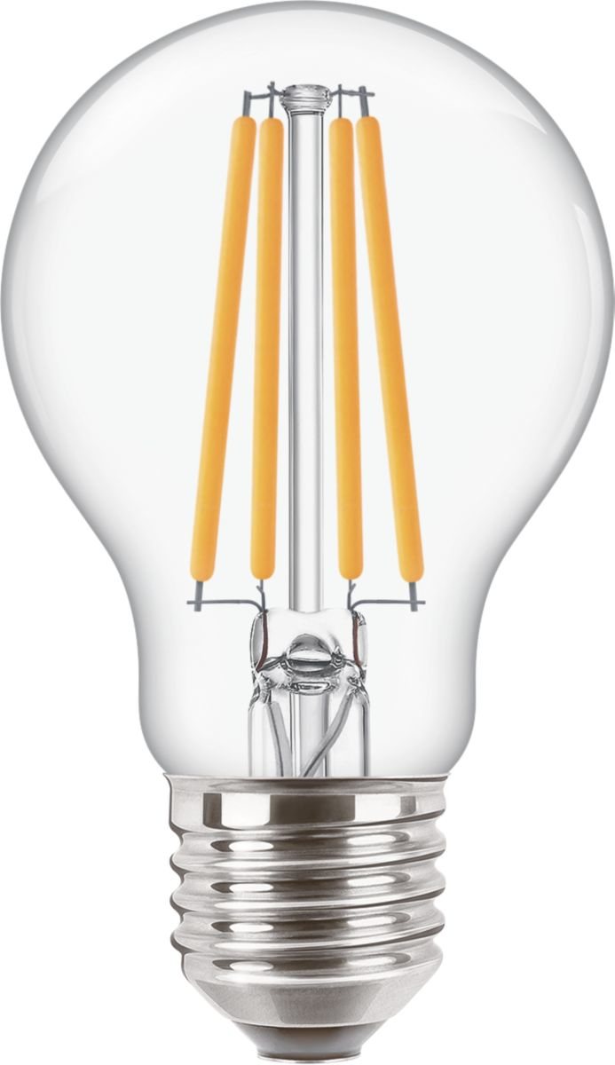 Philips CorePro - Glühbirne mit LED-Filament - Form: A60 - klar Finish - E27 - 10.5 W - Warmweiß - 2700 K