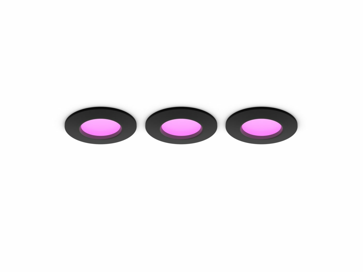 Signify Philips Hue White & Col. Amb. Slim Recessed 90mm 3er schwarz
