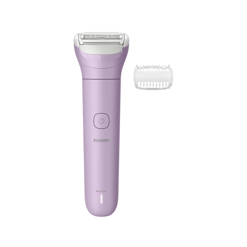 Philips Lady Shaver, Nass-/Trockenanwendung, Akkubetrieb, Bikinitrimmeraufsatz speziell für Bikinizo (BRL138/00)