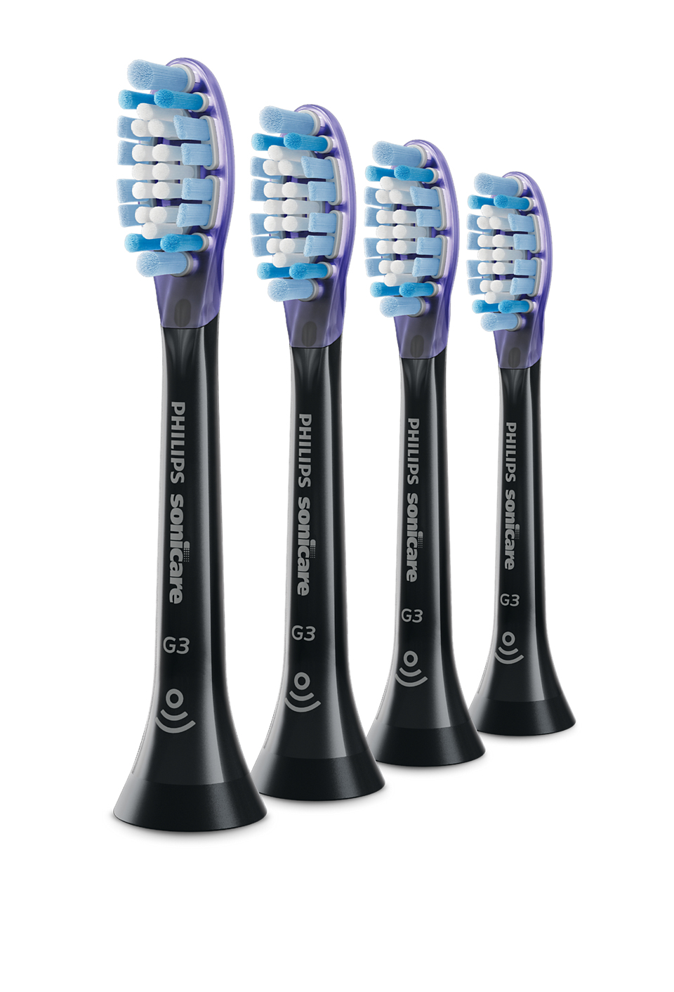 Philips Sonicare Premium Gum Care Aufsteckzahnbürstenköpfe HX9054/88 4er-Pack Schwarz