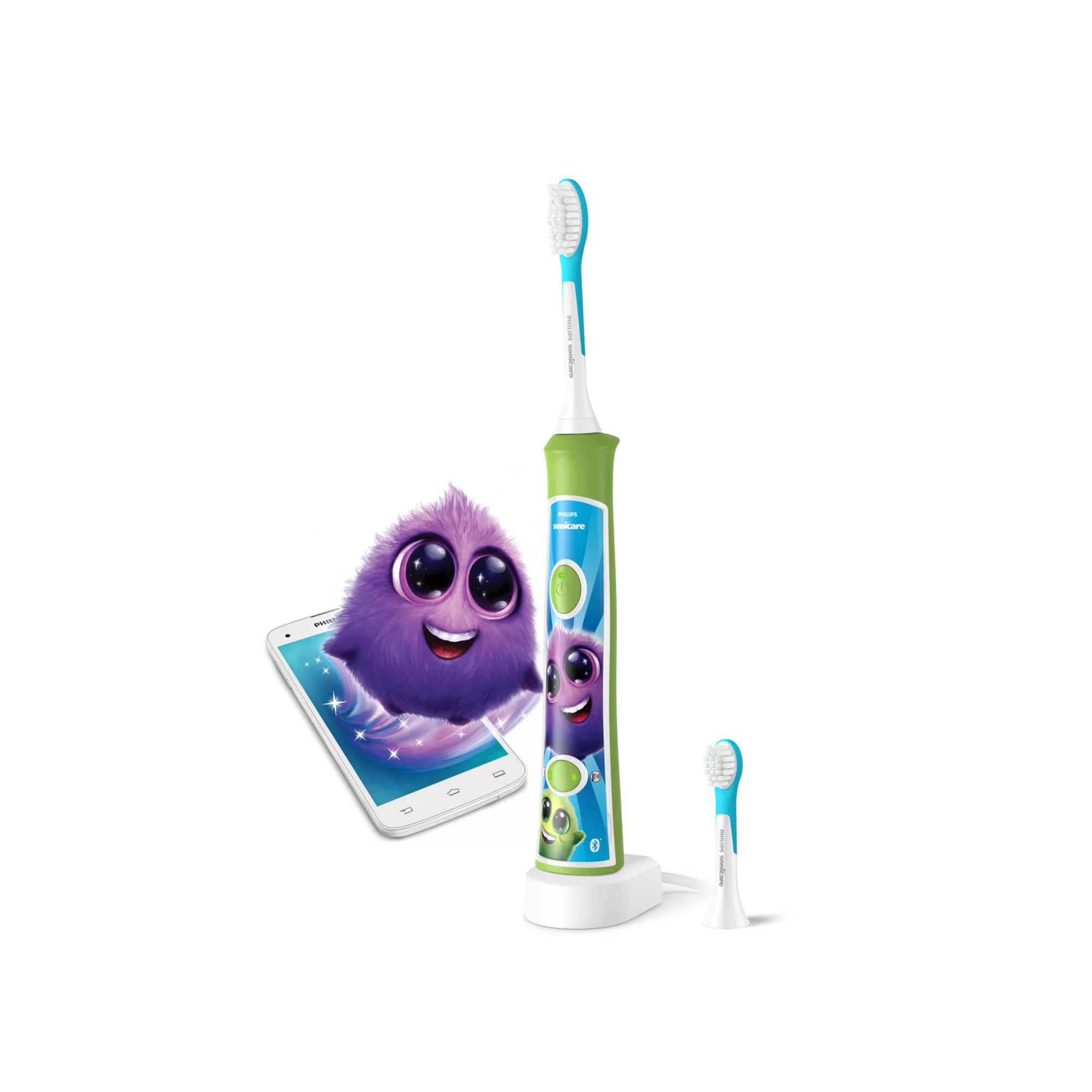 Sonicare For Kids HX6352/11, Elektrische Zahnbrste (grn) (HX6352/11)