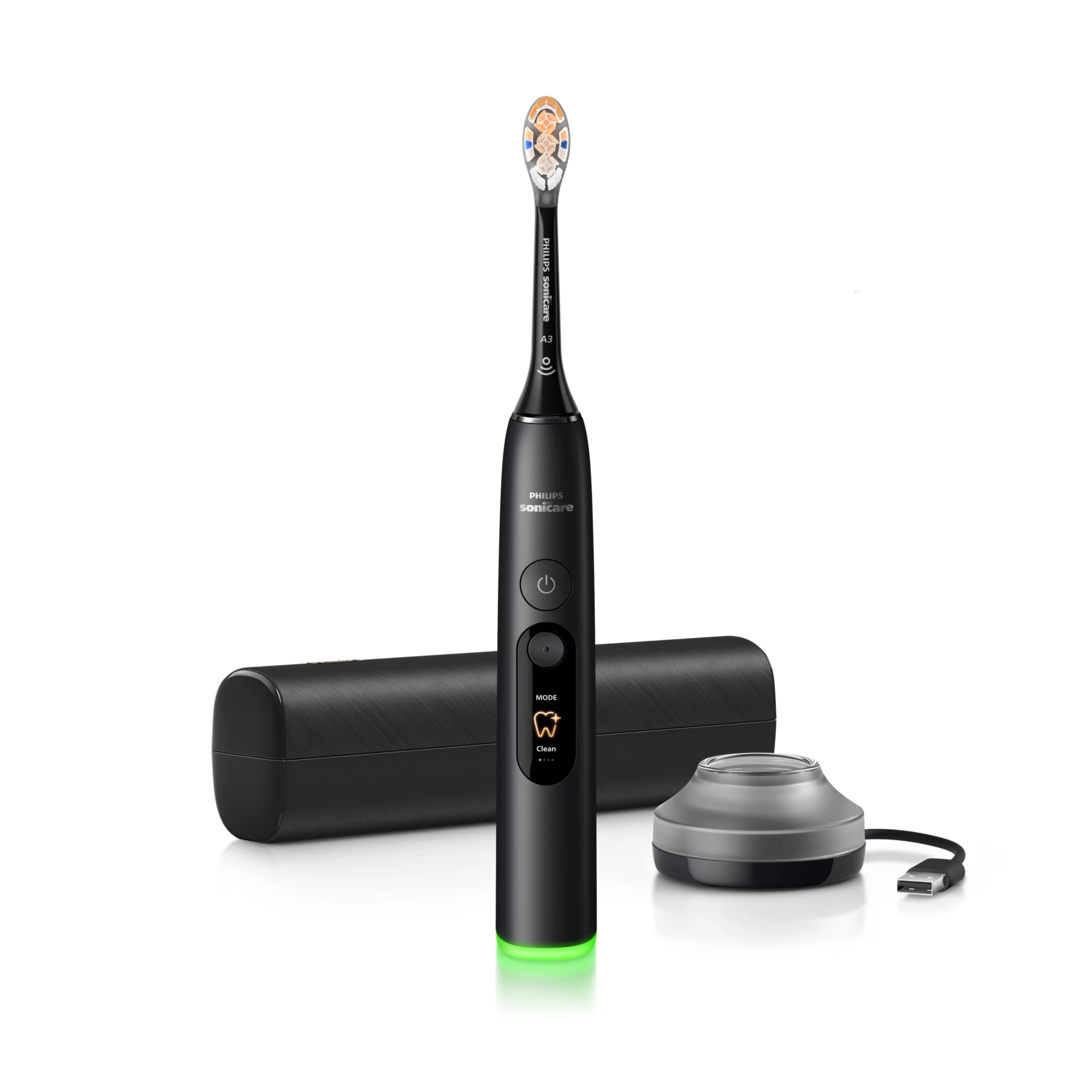 Philips HX8311/12 DiamondClean Schallzahnbürste (Next-Generation Sonicare Technologie, 5 Putzprogramme, 3 Intensitäten, intelligente Andruckkontrolle, personalisierte Pflege mit interaktiven Display und Sonicare App, Premium-Reiseetui mit Ladefunktio