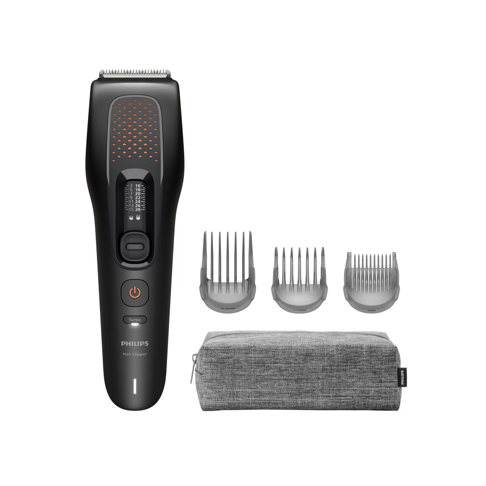 Philips HC7722/15 Serie 7000 Haarschneider (Akkubetrieb, selbstschärfende Edelstahlklingen, PowerAdapt Sensor, Turbomodus, 28 Längeneinstellungen, 3 verstellbare Kammaufsätze, DualCut Technologie Doppelklingensystem, DuraPower-Technologie, Trim-and-F