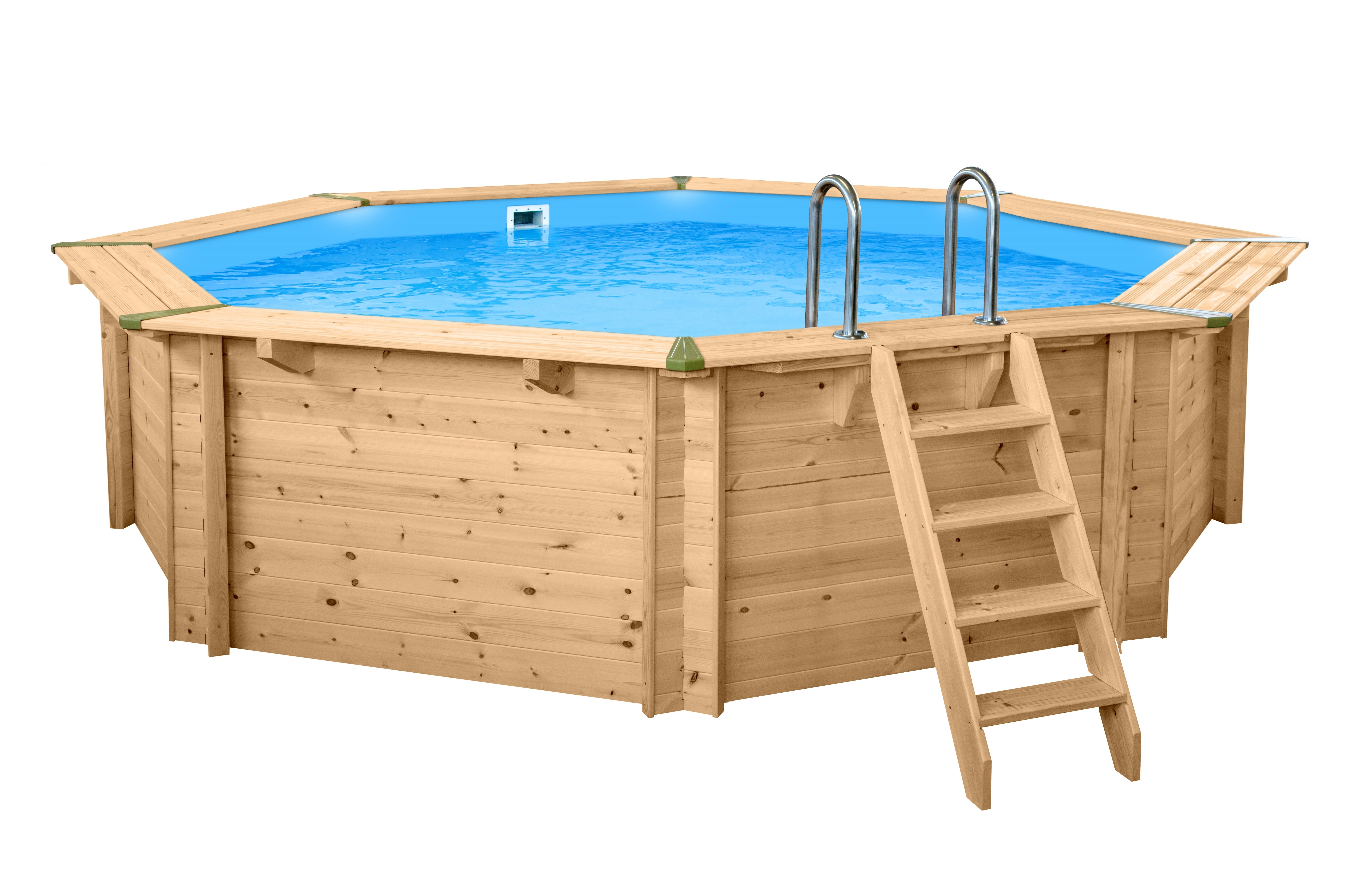 Pool "Java" ø 5,30 m/ 1,36m Achteck Rund (Filteranlage 6,0m3, Premium Set)