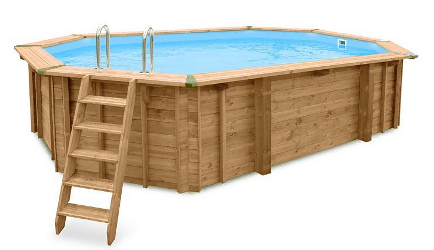 Pool "Java" 6,40 x 4,00 m/ 1,36m Achtweck Oval (Filteranlage 6,0m3, DeLuxe Set)