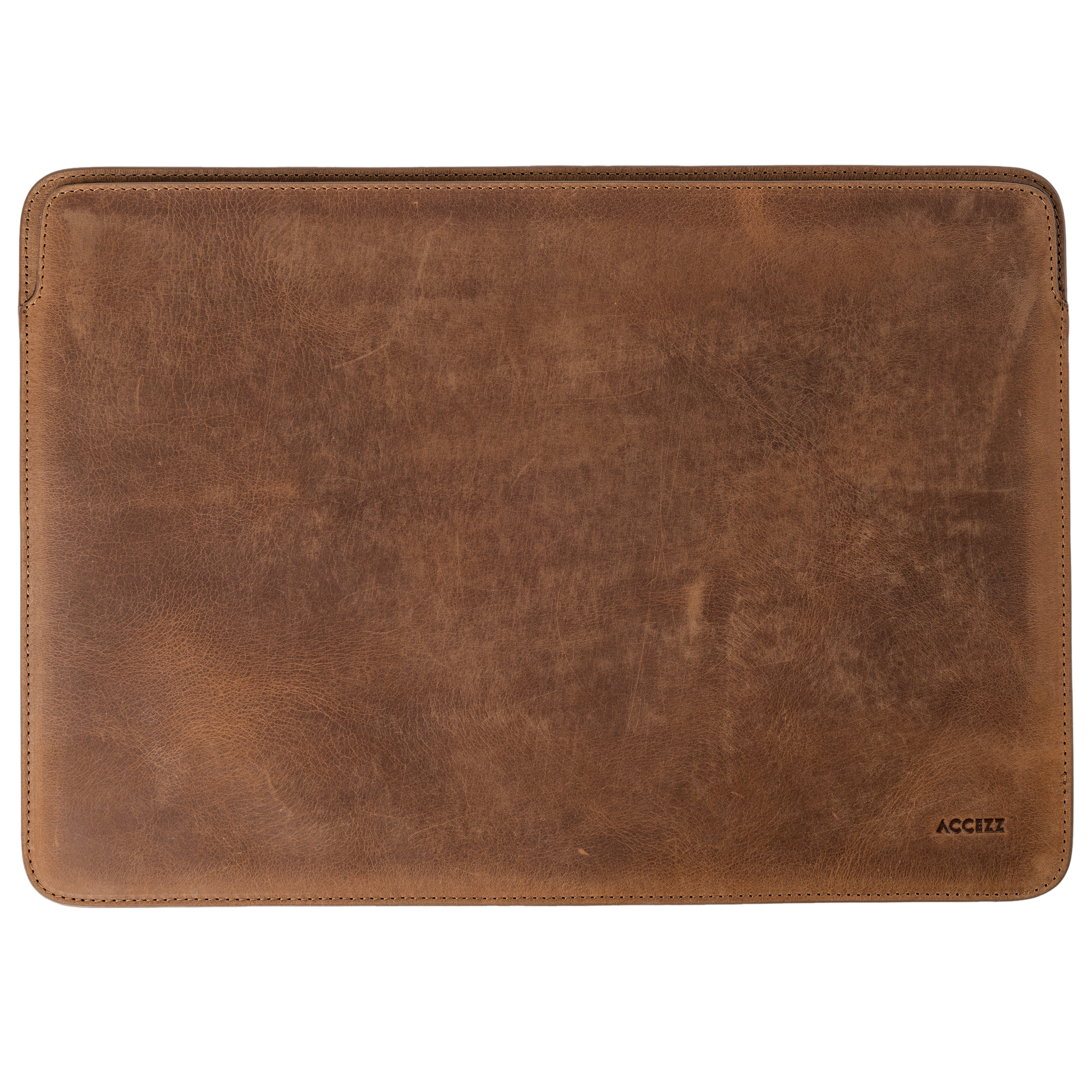 Accezz Leather Laptop Hülle fur das Apple MacBook 15 Zoll - Laptop Sleeve - Cognac