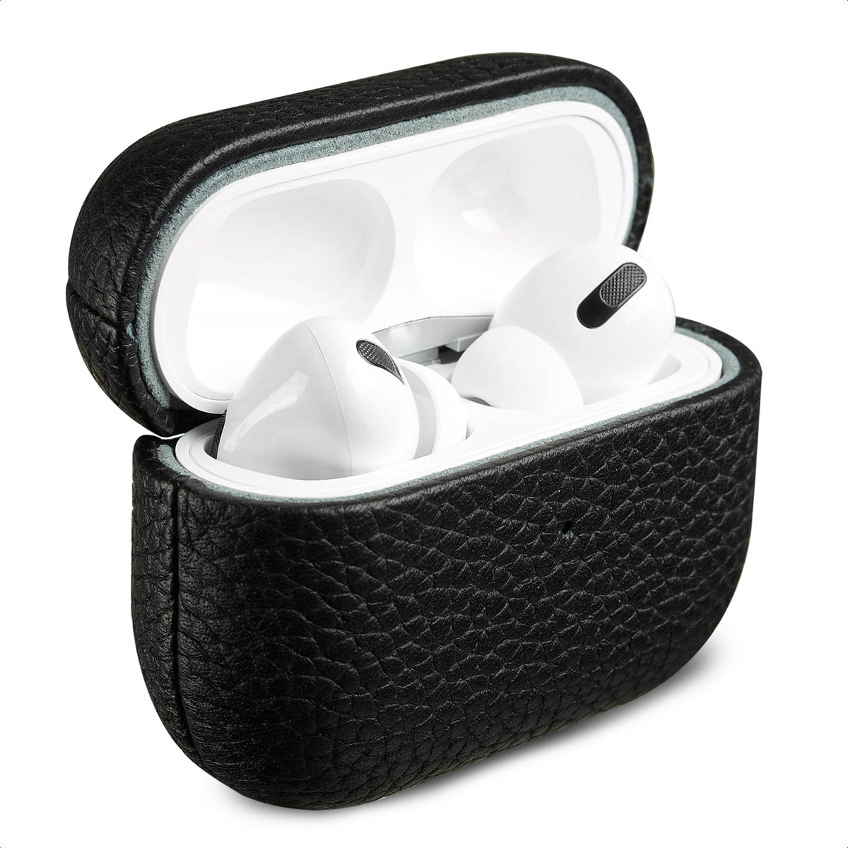 Accezz Echtleder Case für das  Apple AirPods Pro 2 - Schwarz