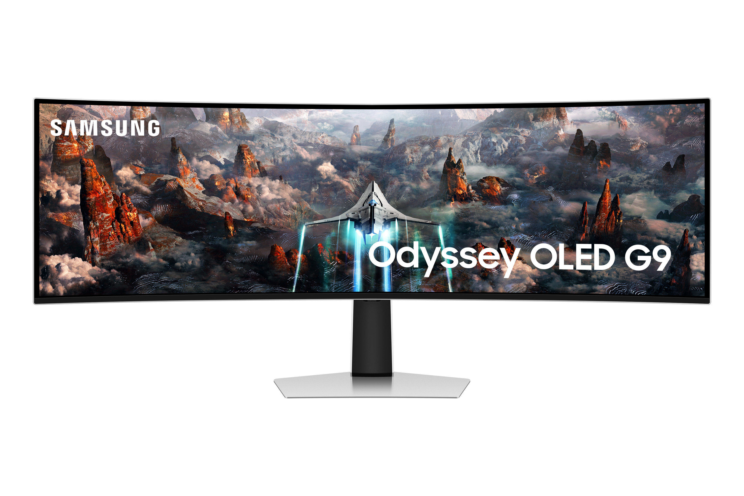SAMSUNG Odyssey OLED G9 LS49CG934SU - Gaming Monitor, 49 , DWQHD, 240 Hz, Silber [Energieklasse G] (LS49CG934SUXEN)