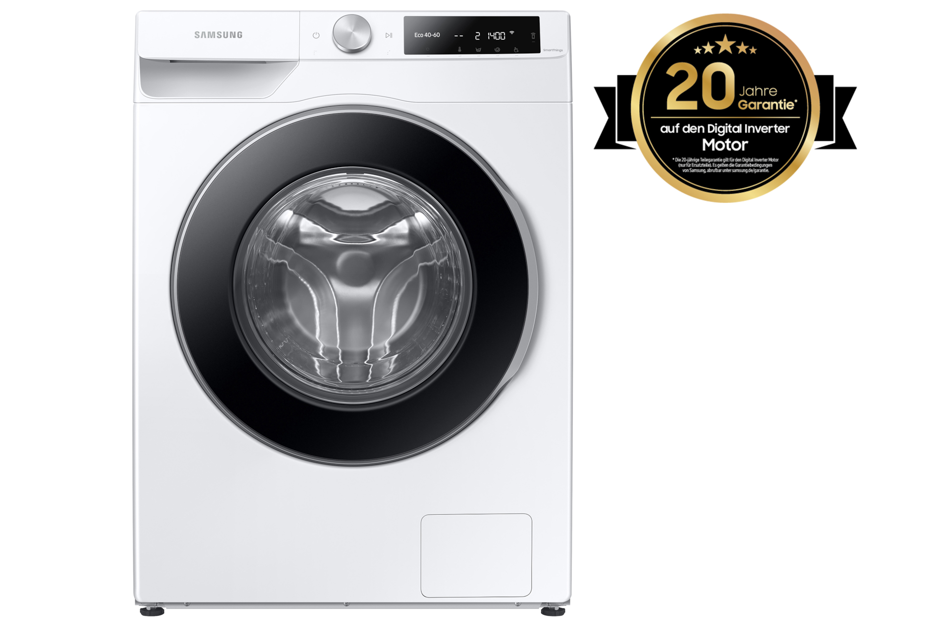 WW90T634ALEC Stand-Waschmaschine-Frontlader weiß, 9 kg, 1400 U/min, 72 dBA