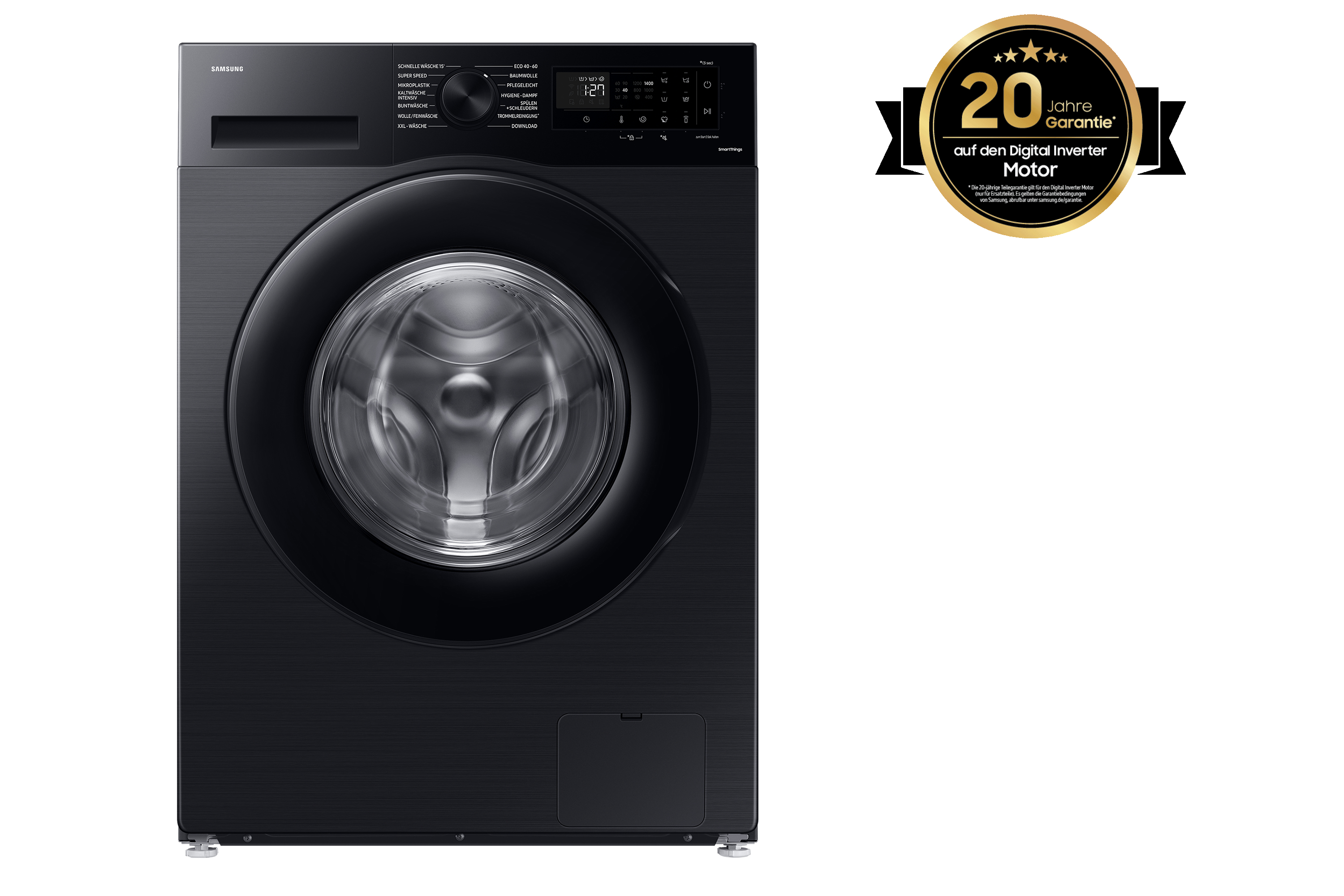 WW11DG5B25ABEG Stand-Waschmaschine-Frontlader schwarz, 11 kg, 1400 U/min, WW5000, 72 dBA