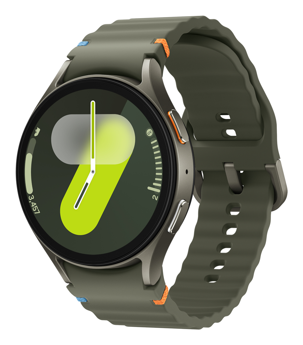 Samsung Galaxy Watch7 - 44 mm - intelligente Uhr mit Sportband - Gummi - Bandgröße: M/L - Anzeige 3.7 cm (1.47) (SM-L310NZGAEUB)