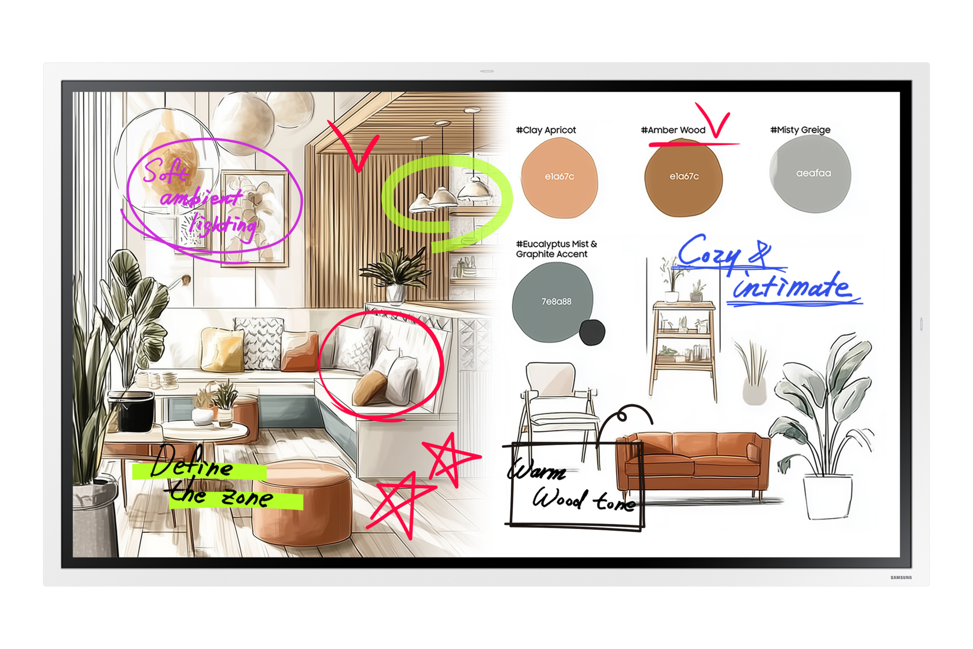 Samsung Flip WM55FX Flipchart 138,7 cm 55 Zoll