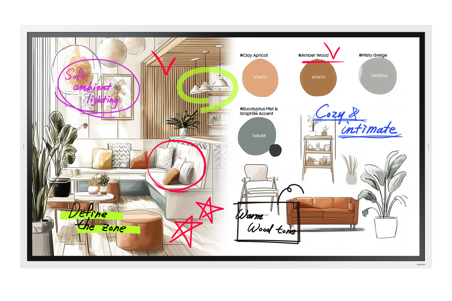 Samsung Flip WM65FX Flipchart 164 cm 65 Zoll