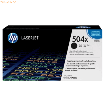 Original HP Toner 504X, Einzelpack, schwarz