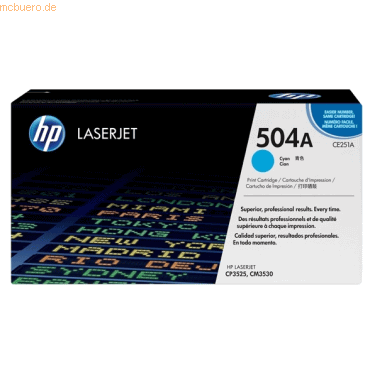Original HP Toner 504A, Einzelpack, cyan