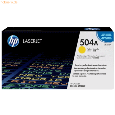 Original HP Toner 504A, Einzelpack, gelb