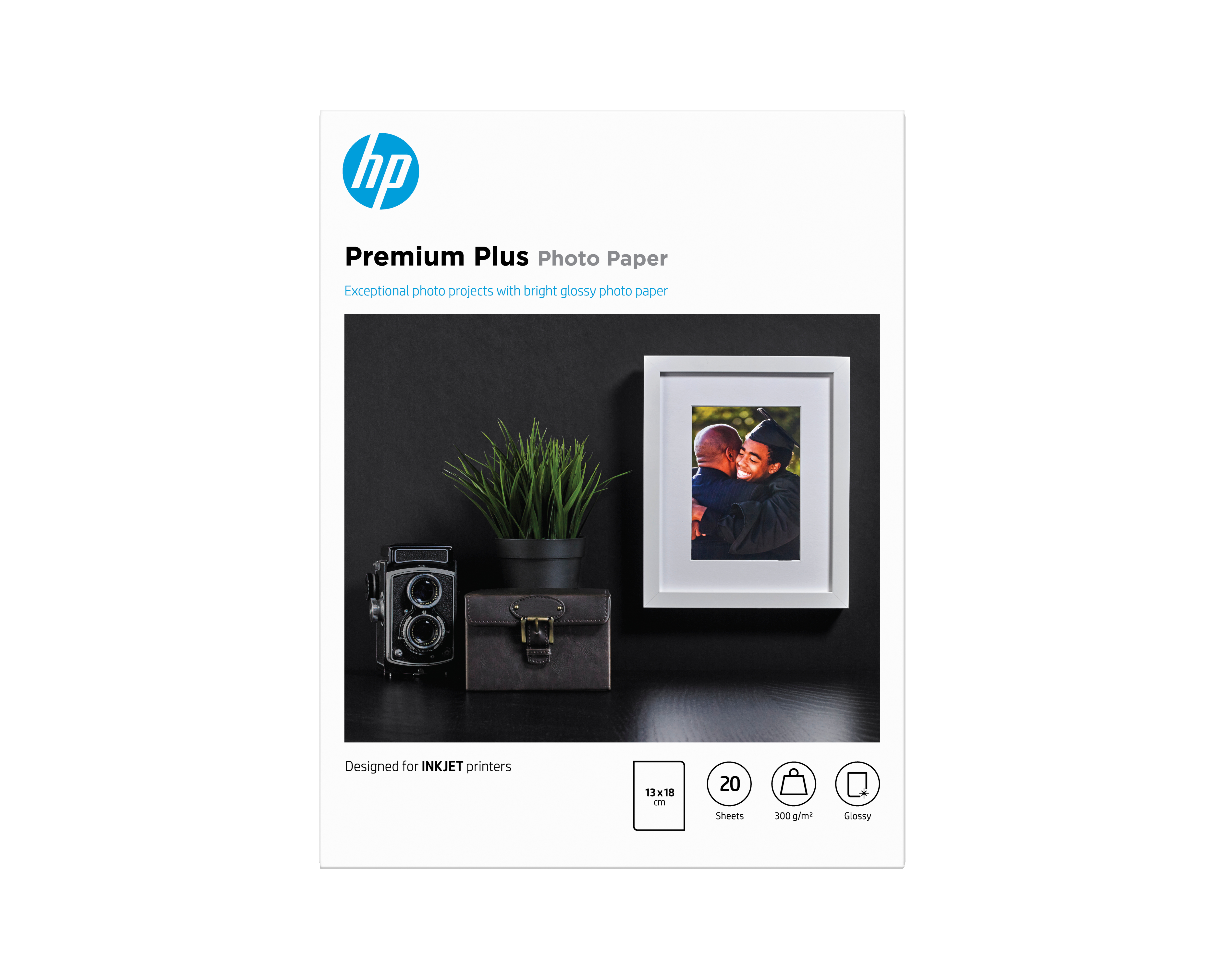 HP Fotopapier Premium Plus Glossy 13x18cm 300g/qm VE=20 Blatt
