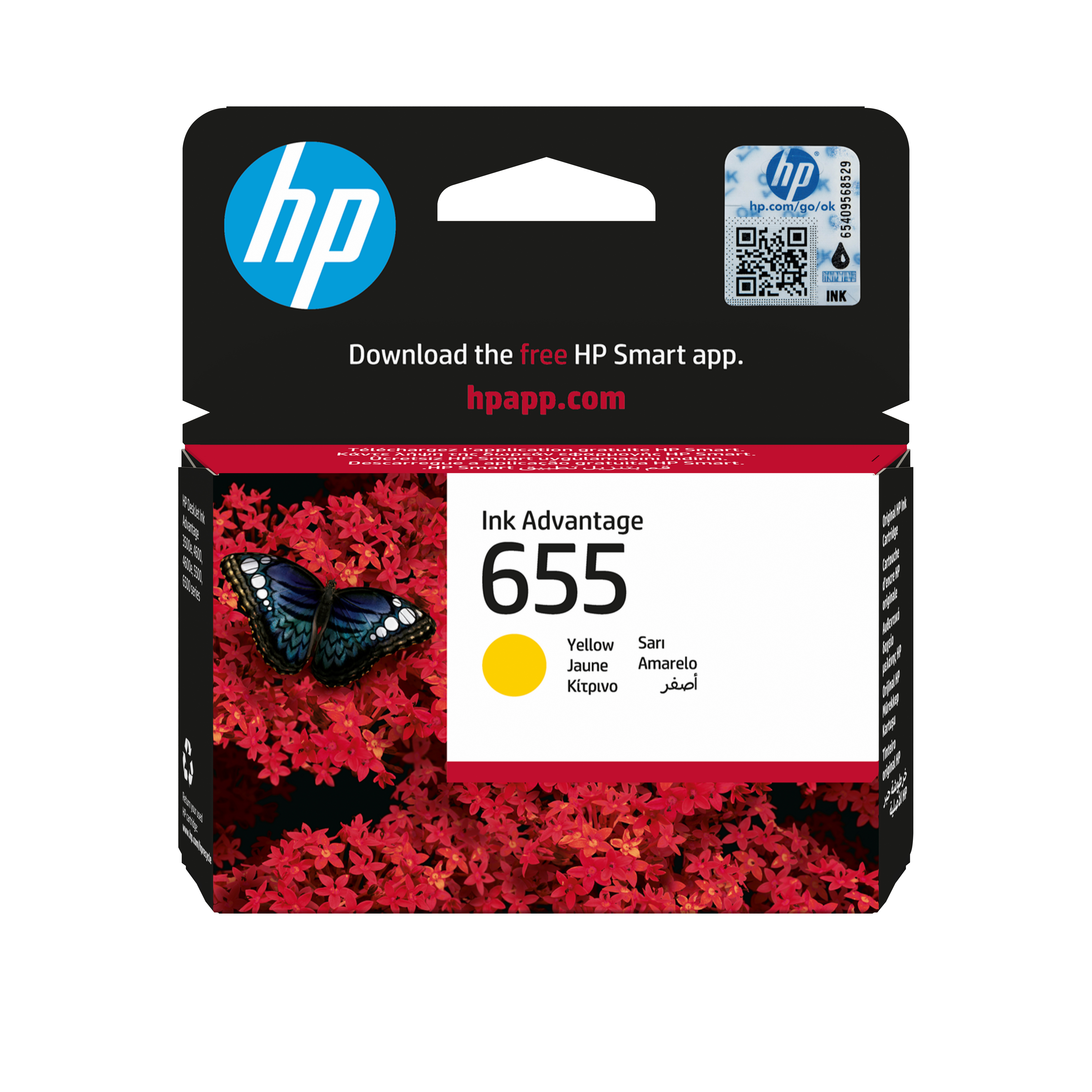 Hewlett Packard HP Tintenpatrone Nr. 655 CZ112AE Gelb (ca. 600 Seiten)