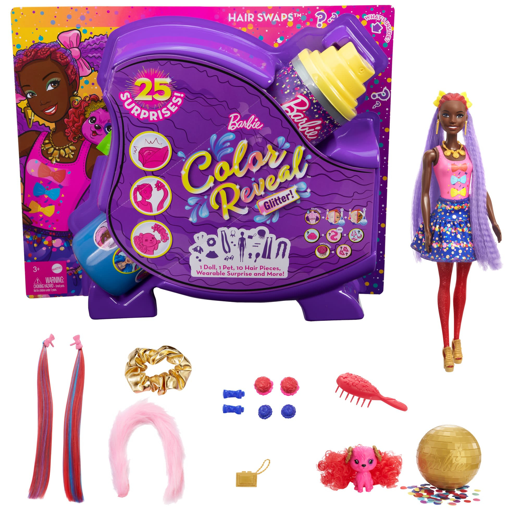 Barbie Color Reveal Hair Feature Bows